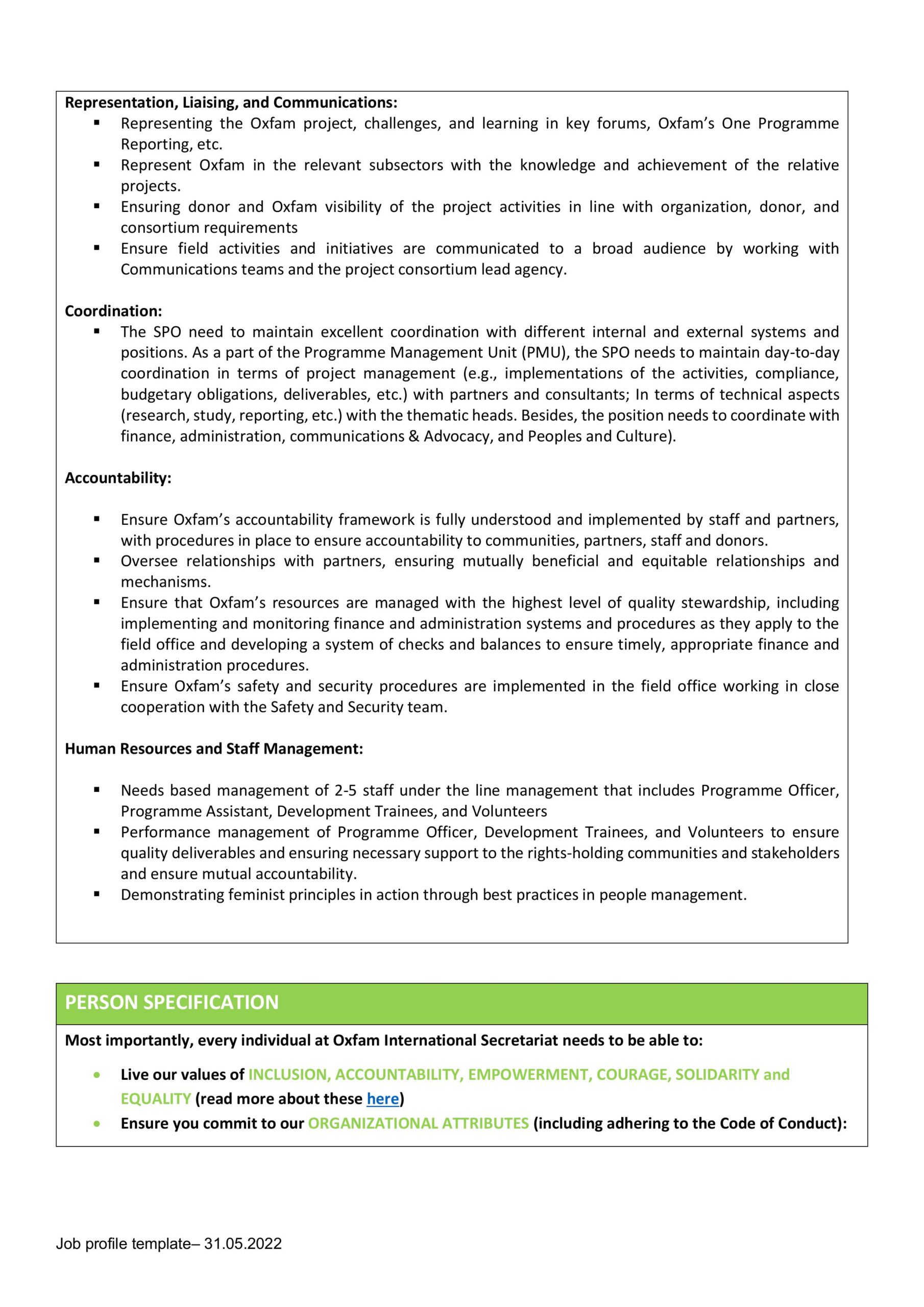 oxfam jobs in dhaka