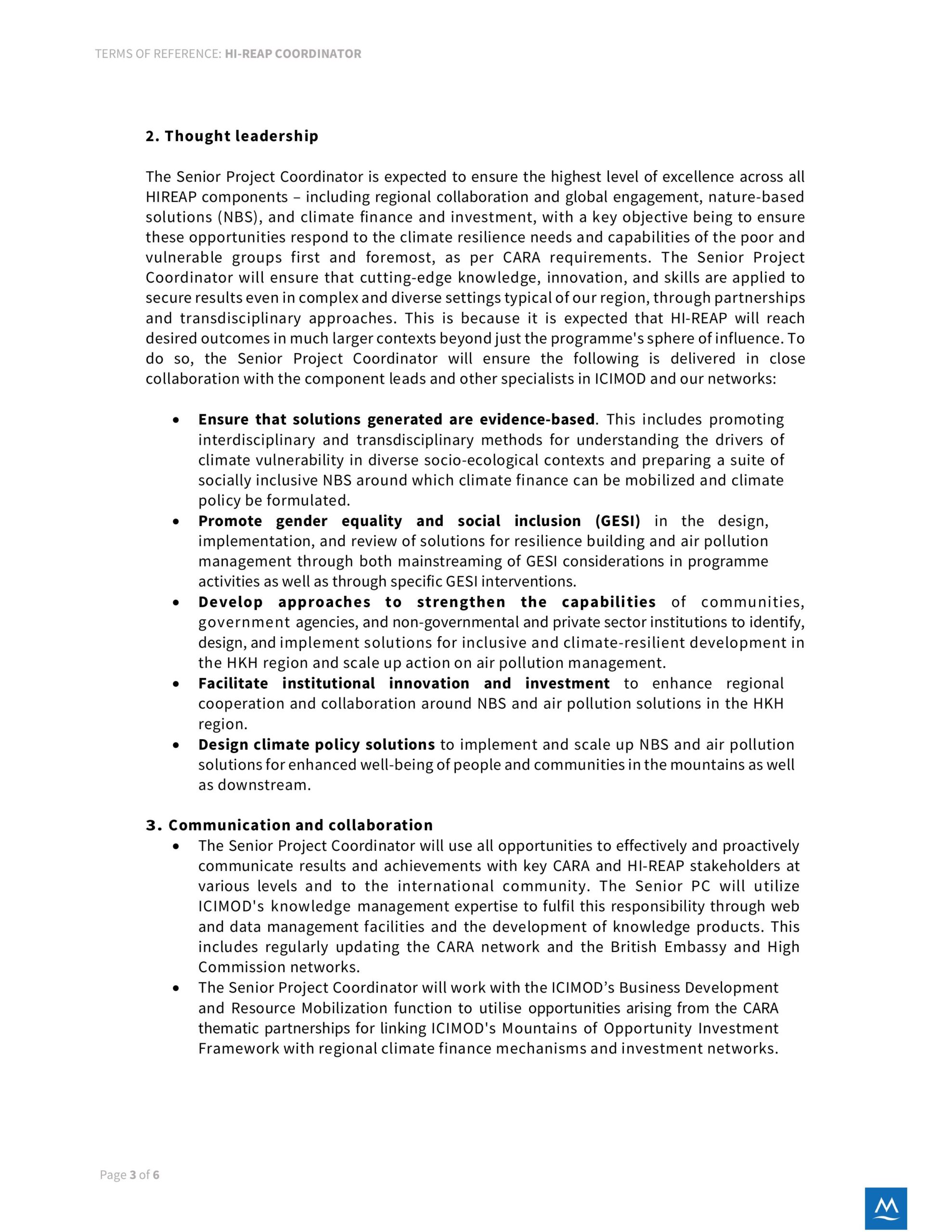 icimod job circular 2025